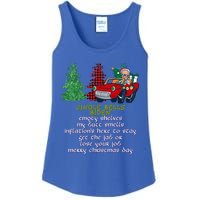 Jingle Bell Biden Xmas Santa Trump 3 Ugly Christmas Sweater Gift Ladies Essential Tank