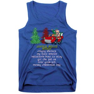 Jingle Bell Biden Xmas Santa Trump 3 Ugly Christmas Sweater Gift Tank Top