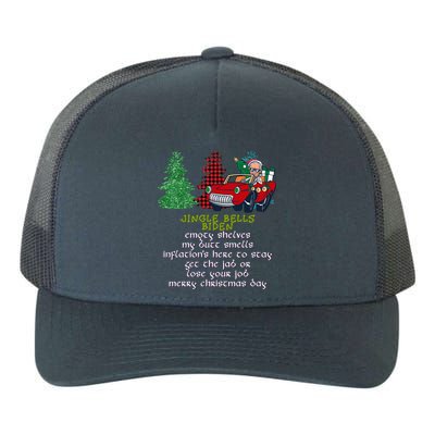 Jingle Bell Biden Xmas Santa Trump 3 Ugly Christmas Sweater Gift Yupoong Adult 5-Panel Trucker Hat