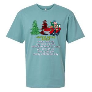 Jingle Bell Biden Xmas Santa Trump 3 Ugly Christmas Sweater Gift Sueded Cloud Jersey T-Shirt