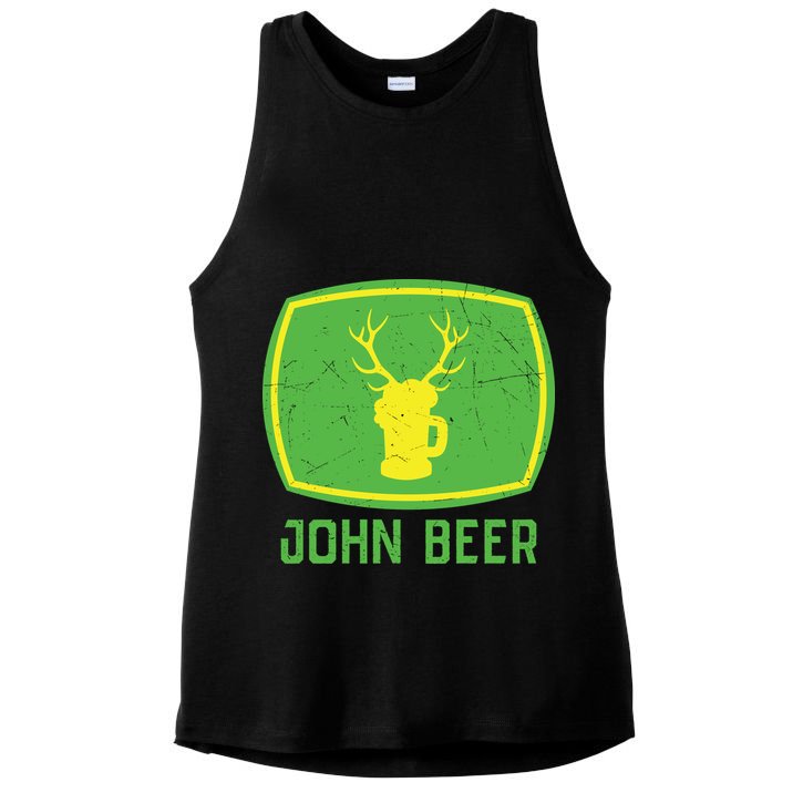 John Beer Beer Gift Beer Lover Ladies PosiCharge Tri-Blend Wicking Tank