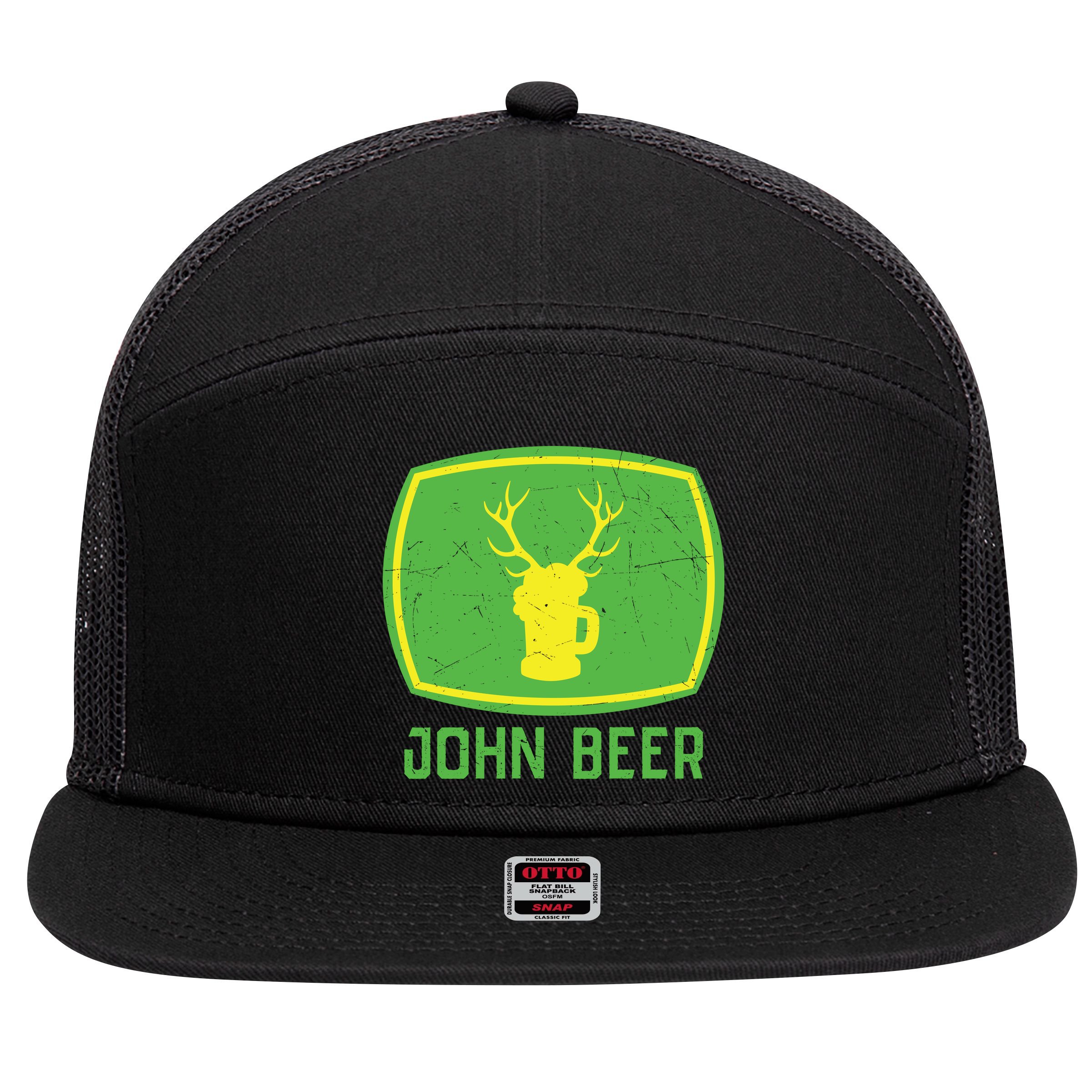 John Beer Beer Gift Beer Lover 7 Panel Mesh Trucker Snapback Hat