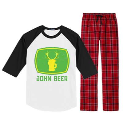 John Beer Beer Gift Beer Lover Raglan Sleeve Pajama Set