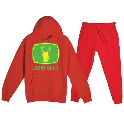 John Beer Beer Gift Beer Lover Premium Hooded Sweatsuit Set