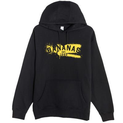 Johnny Bananas Bananas Est 1982 Graffiti Premium Pullover Hoodie
