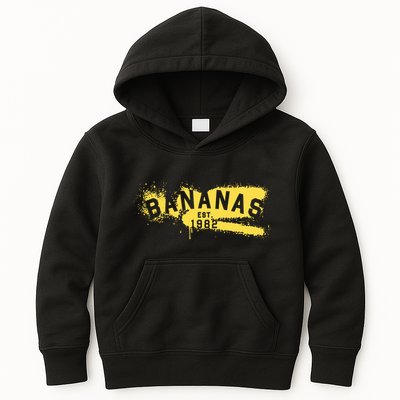 Johnny Bananas Bananas Est 1982 Graffiti Kids Hoodie