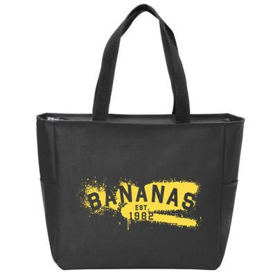 Johnny Bananas Bananas Est 1982 Graffiti Zip Tote Bag