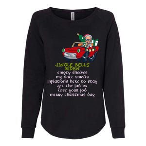 Jingle Bell Biden Xmas Santa Trump Ugly Christmas Sweater Gift Womens California Wash Sweatshirt