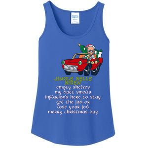 Jingle Bell Biden Xmas Santa Trump Ugly Christmas Sweater Gift Ladies Essential Tank