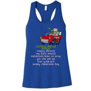 Jingle Bell Biden Xmas Santa Trump Ugly Christmas Sweater Gift Women's Racerback Tank