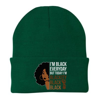 Juneteenth Blackity Black Woman African American History Knit Cap Winter Beanie