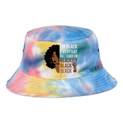 Juneteenth Blackity Black Woman African American History Tie Dye Newport Bucket Hat