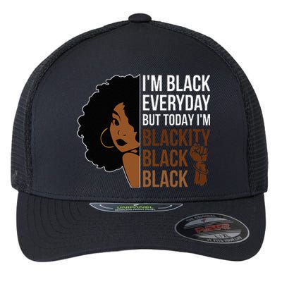 Juneteenth Blackity Black Woman African American History Flexfit Unipanel Trucker Cap