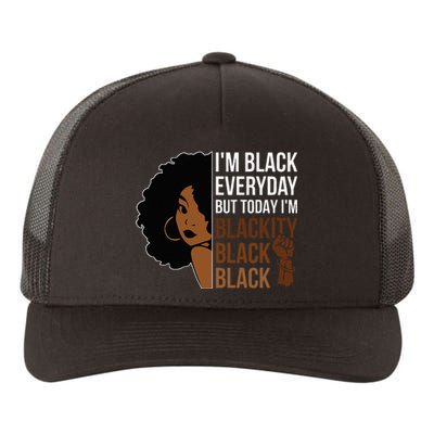 Juneteenth Blackity Black Woman African American History Yupoong Adult 5-Panel Trucker Hat