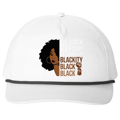 Juneteenth Blackity Black Woman African American History Snapback Five-Panel Rope Hat