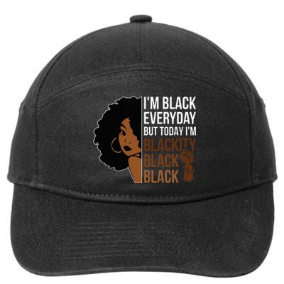 Juneteenth Blackity Black Woman African American History 7-Panel Snapback Hat