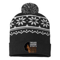 Juneteenth Blackity Black Woman African American History USA-Made Snowflake Beanie