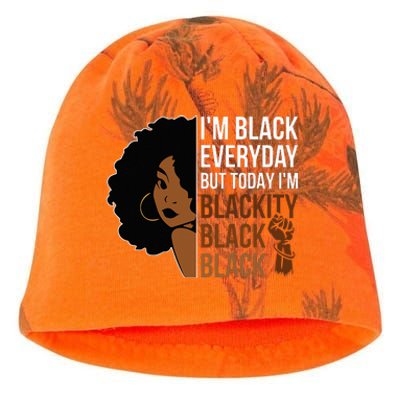 Juneteenth Blackity Black Woman African American History Kati - Camo Knit Beanie