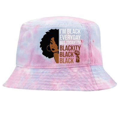 Juneteenth Blackity Black Woman African American History Tie-Dyed Bucket Hat