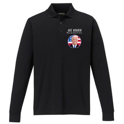 Joe Biden Bless His Heart He Won Performance Long Sleeve Polo