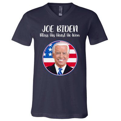 Joe Biden Bless His Heart He Won V-Neck T-Shirt