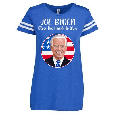 Joe Biden Bless His Heart He Won Enza Ladies Jersey Football T-Shirt