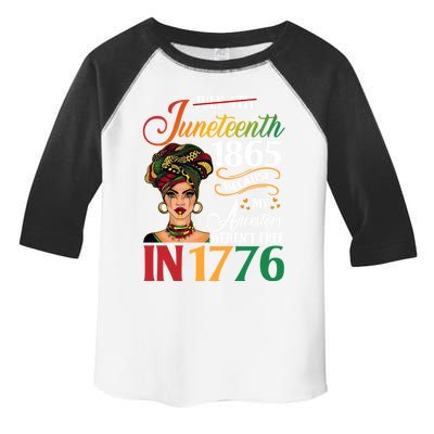 Juneteenth Black Because My Ancestor Weren't Free 1776 Cute Gift Toddler Fine Jersey T-Shirt