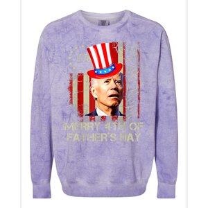 Joe Biden Confused Patriotic Merry Christmas For 4th Of July Gift Colorblast Crewneck Sweatshirt