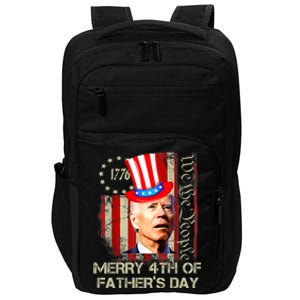 Joe Biden Confused Patriotic Merry Christmas For 4th Of July Gift Impact Tech Backpack