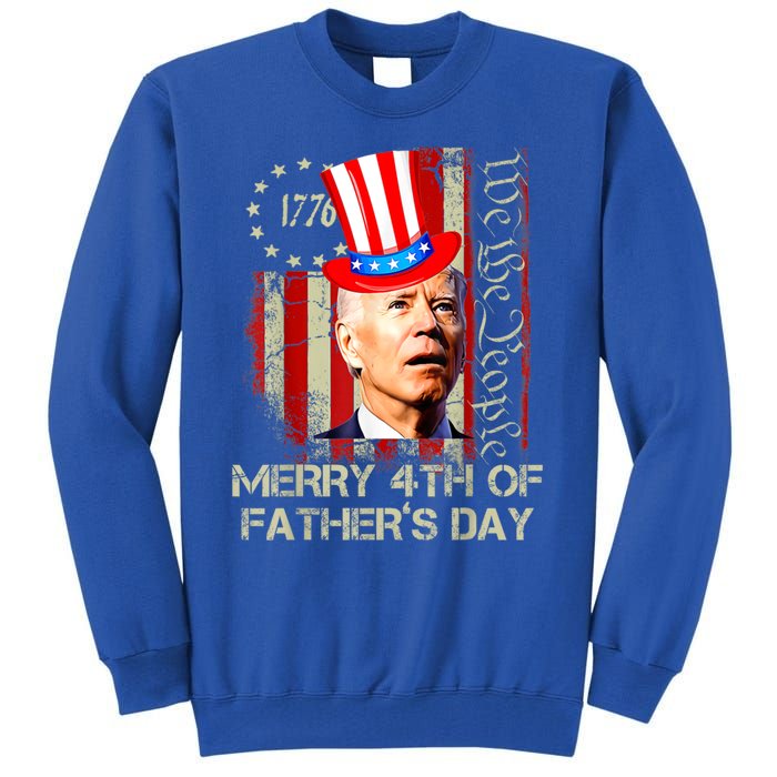 Joe Biden Confused Patriotic Merry Christmas For 4th Of July Gift Tall Sweatshirt