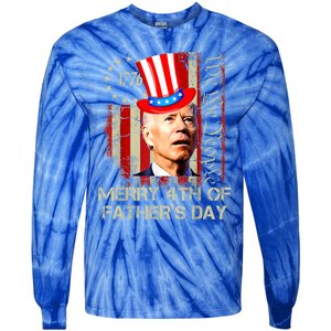 Joe Biden Confused Patriotic Merry Christmas For 4th Of July Gift Tie-Dye Long Sleeve Shirt