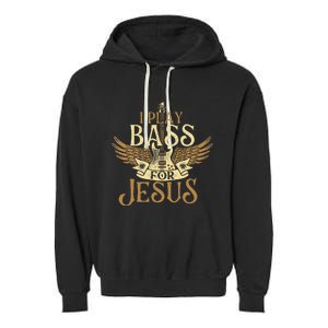 Jesus Bassist Christian Bass Player Bass Guitar Garment-Dyed Fleece Hoodie