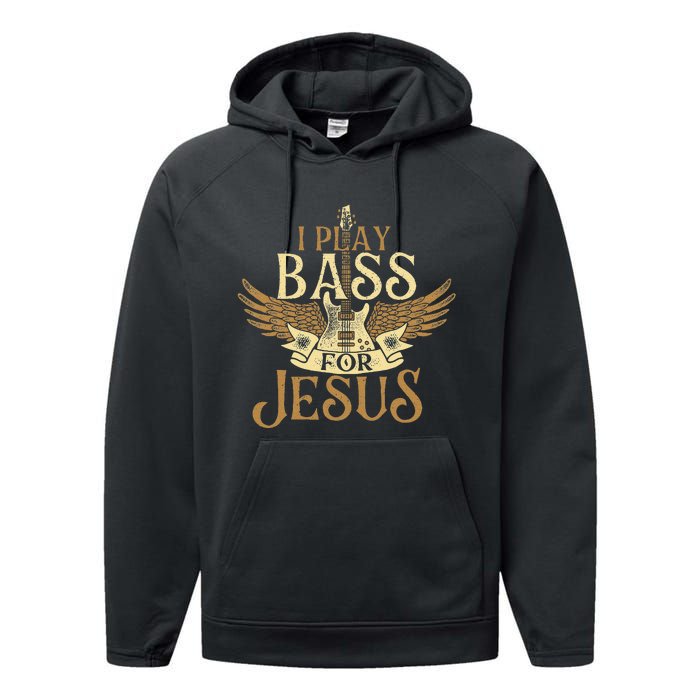 Jesus Bassist Christian Bass Player Bass Guitar Performance Fleece Hoodie