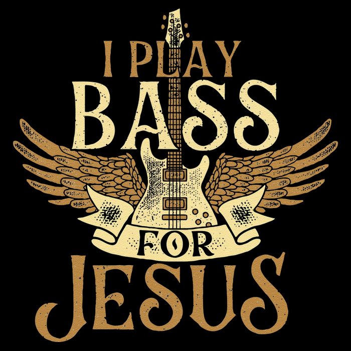 Jesus Bassist Christian Bass Player Bass Guitar Cooling Performance Crew T-Shirt