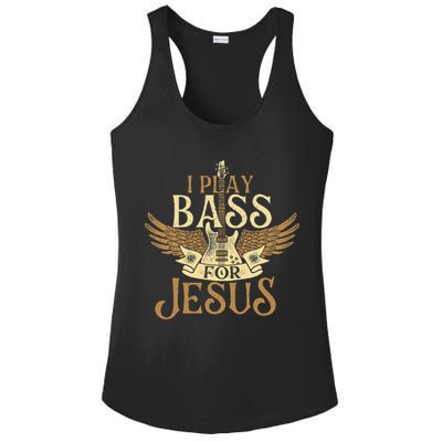 Jesus Bassist Christian Bass Player Bass Guitar Ladies PosiCharge Competitor Racerback Tank