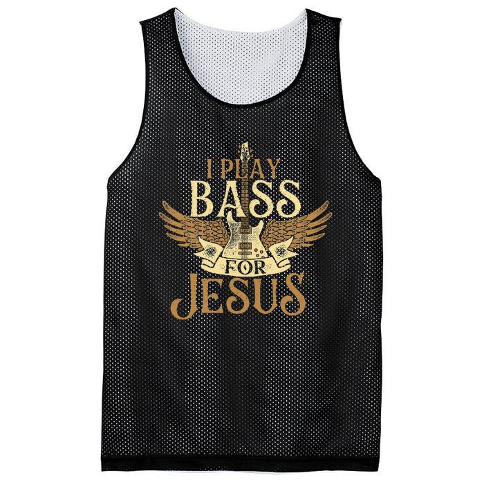 Jesus Bassist Christian Bass Player Bass Guitar Mesh Reversible Basketball Jersey Tank