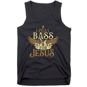 Jesus Bassist Christian Bass Player Bass Guitar Tank Top