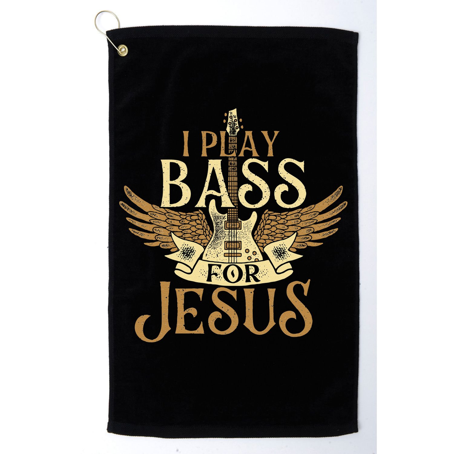 Jesus Bassist Christian Bass Player Bass Guitar Golf Towel