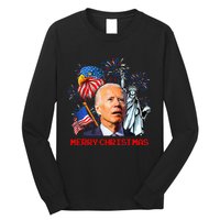 Joe Biden Confused Patriotic Merry Christmas For 4th Of July Long Sleeve Shirt