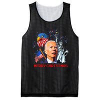 Joe Biden Confused Patriotic Merry Christmas For 4th Of July Mesh Reversible Basketball Jersey Tank