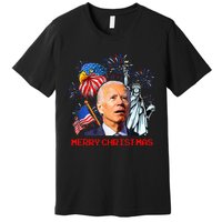 Joe Biden Confused Patriotic Merry Christmas For 4th Of July Premium T-Shirt