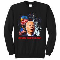 Joe Biden Confused Patriotic Merry Christmas For 4th Of July Tall Sweatshirt