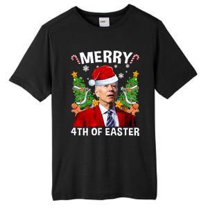 Joe Biden Christmas Santa Hat Merry 4th Of Easter Ugly Christmas Sweater Tall Fusion ChromaSoft Performance T-Shirt