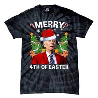 Joe Biden Christmas Santa Hat Merry 4th Of Easter Ugly Christmas Sweater Tie-Dye T-Shirt