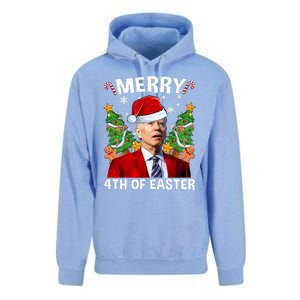 Joe Biden Christmas Santa Hat Merry 4th Of Easter Ugly Christmas Sweater Unisex Surf Hoodie