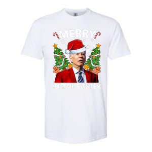 Joe Biden Christmas Santa Hat Merry 4th Of Easter Ugly Christmas Sweater Softstyle CVC T-Shirt