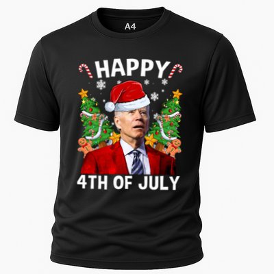 Joe Biden Christmas Santa Hat Merry 4th Of July Ugly Christmas Sweater Performance Shirt