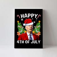 Joe Biden Christmas Santa Hat Merry 4th Of July Ugly Christmas Sweater Canvas