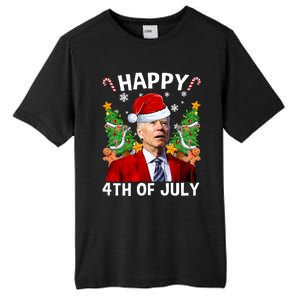 Joe Biden Christmas Santa Hat Merry 4th Of July Ugly Christmas Sweater Tall Fusion ChromaSoft Performance T-Shirt