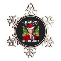 Joe Biden Christmas Santa Hat Merry 4th Of July Ugly Christmas Sweater Metallic Star Ornament